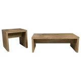 Side view of Lynette mango coffee and end table set