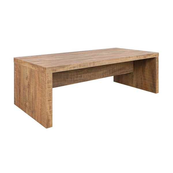 Lynette rectangular mango wood coffee table front view