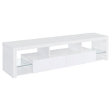 Jude TV console open drawer with soft-close glide