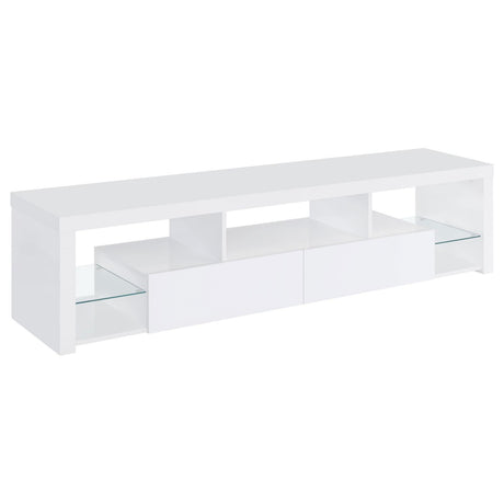 Jude TV console open drawer with soft-close glide