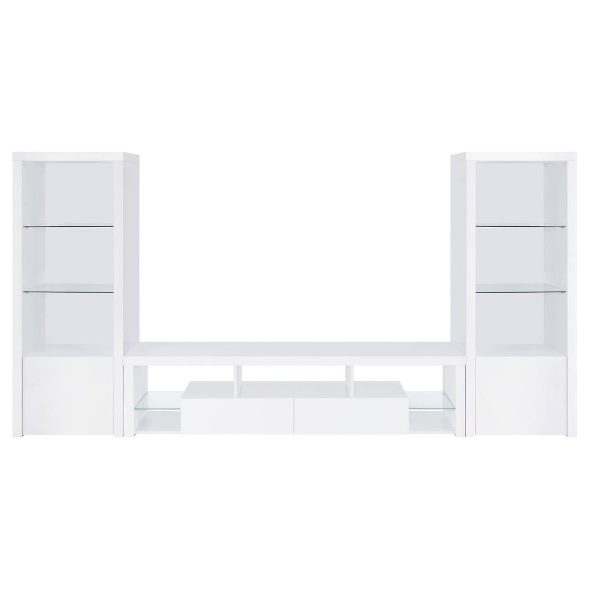 Adjustable shelf inside Jude media tower