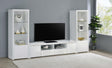 Jude TV Stand high gloss white front angle