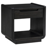 Leandro end table side view