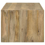 Top view of Benton coffee table wood grain