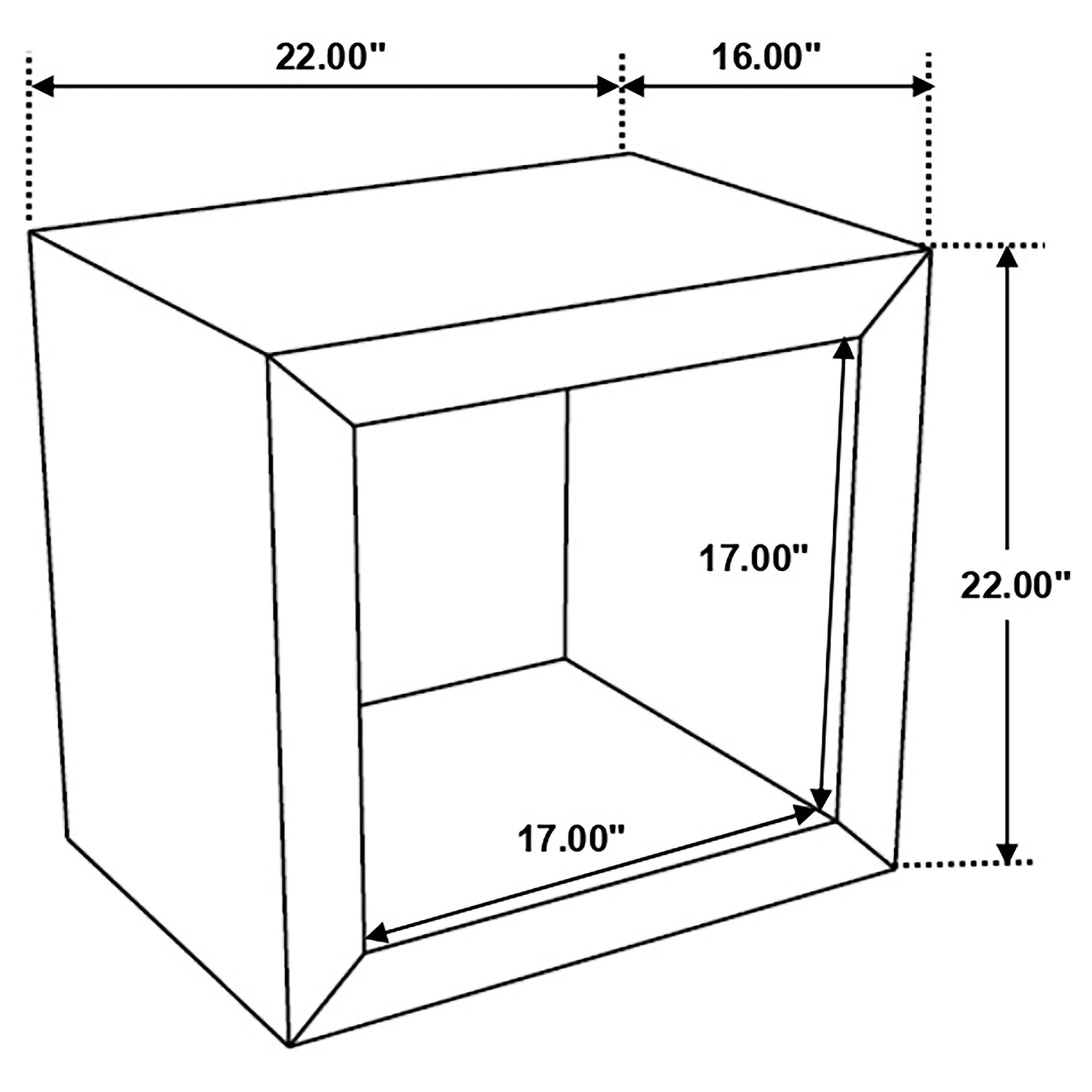 Benton coffee table with books on lower shelf
