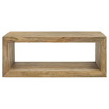 Benton end table lower shelf storage with decor items