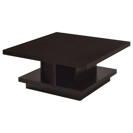 Top view of coffee table showing surface area