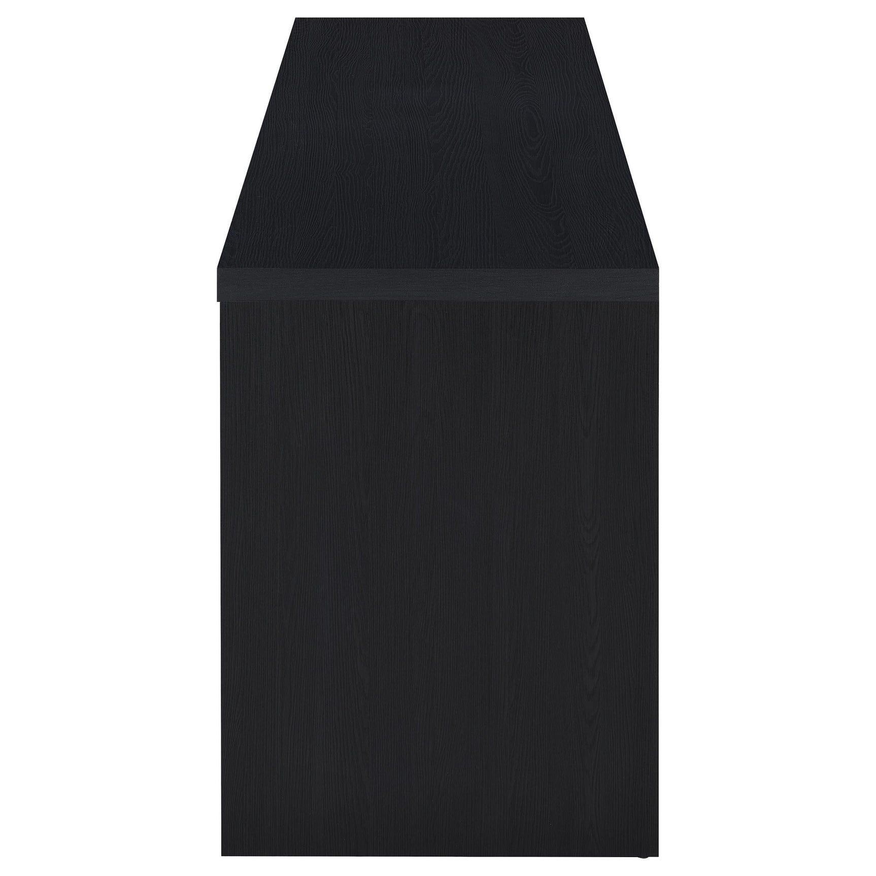 Top surface of Rutland TV stand with decorative accents