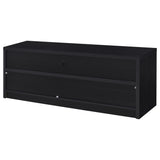 Plastic glides under Rutland TV stand for floor protection