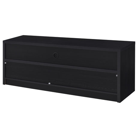Plastic glides under Rutland TV stand for floor protection