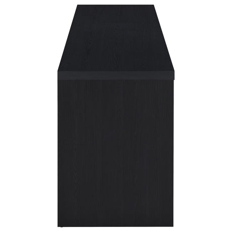 Rutland TV stand drawers partially opened