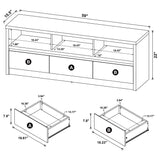 Shelving space on Rutland TV stand