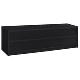 Drawer open demonstrating storage space inside Rutland TV stand