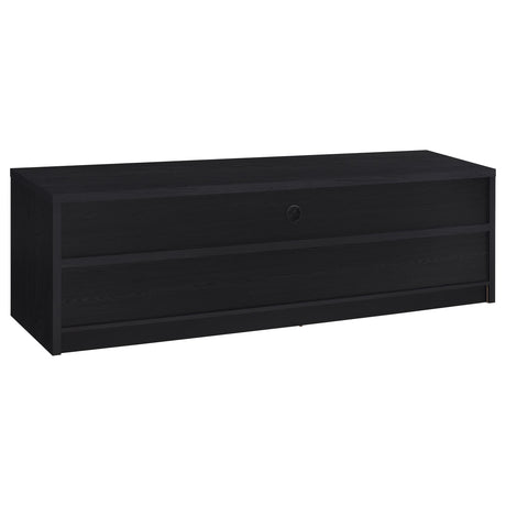 Drawer open demonstrating storage space inside Rutland TV stand