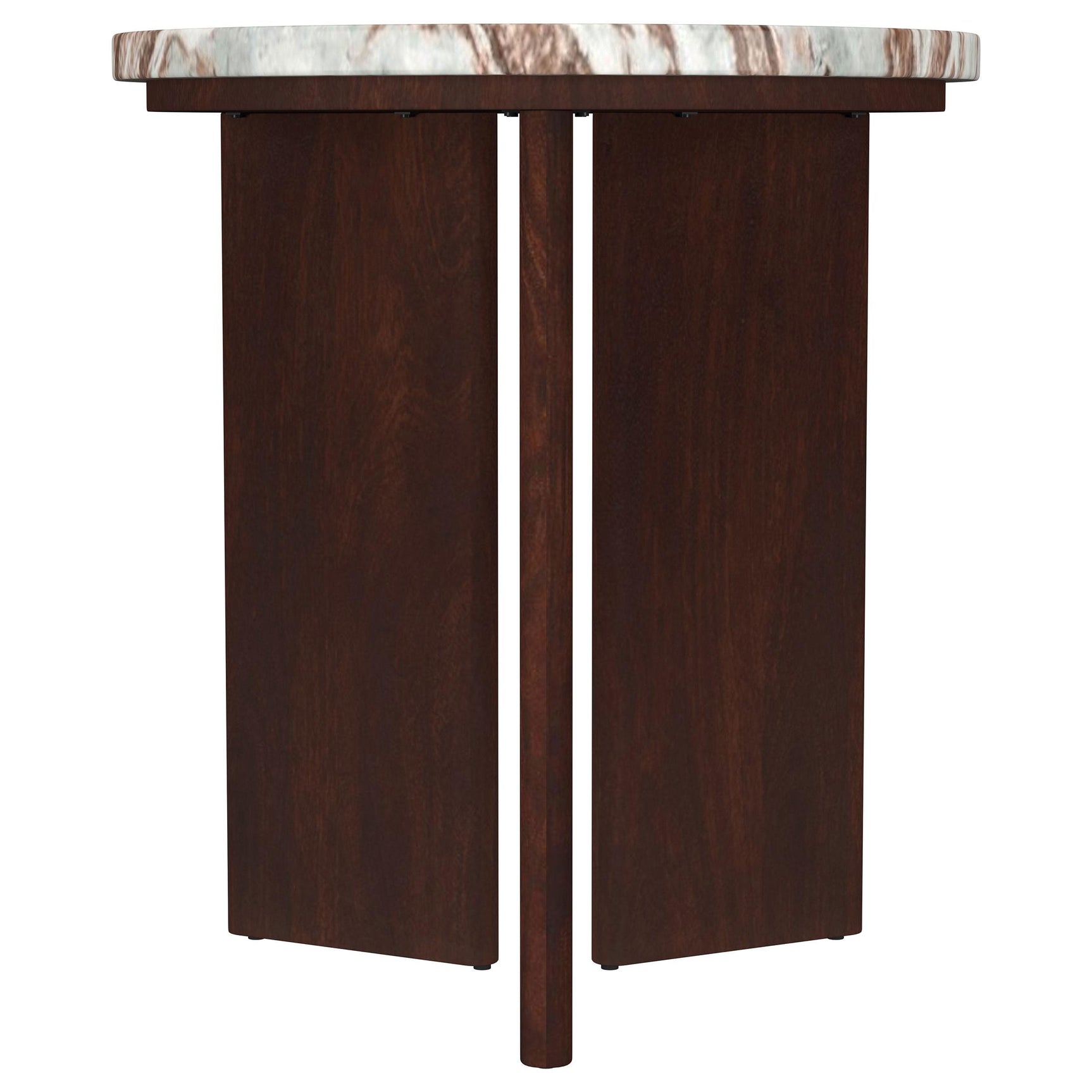 Jenna end table with round marble top