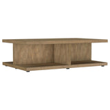 Leg detail with plastic glide on coffee table