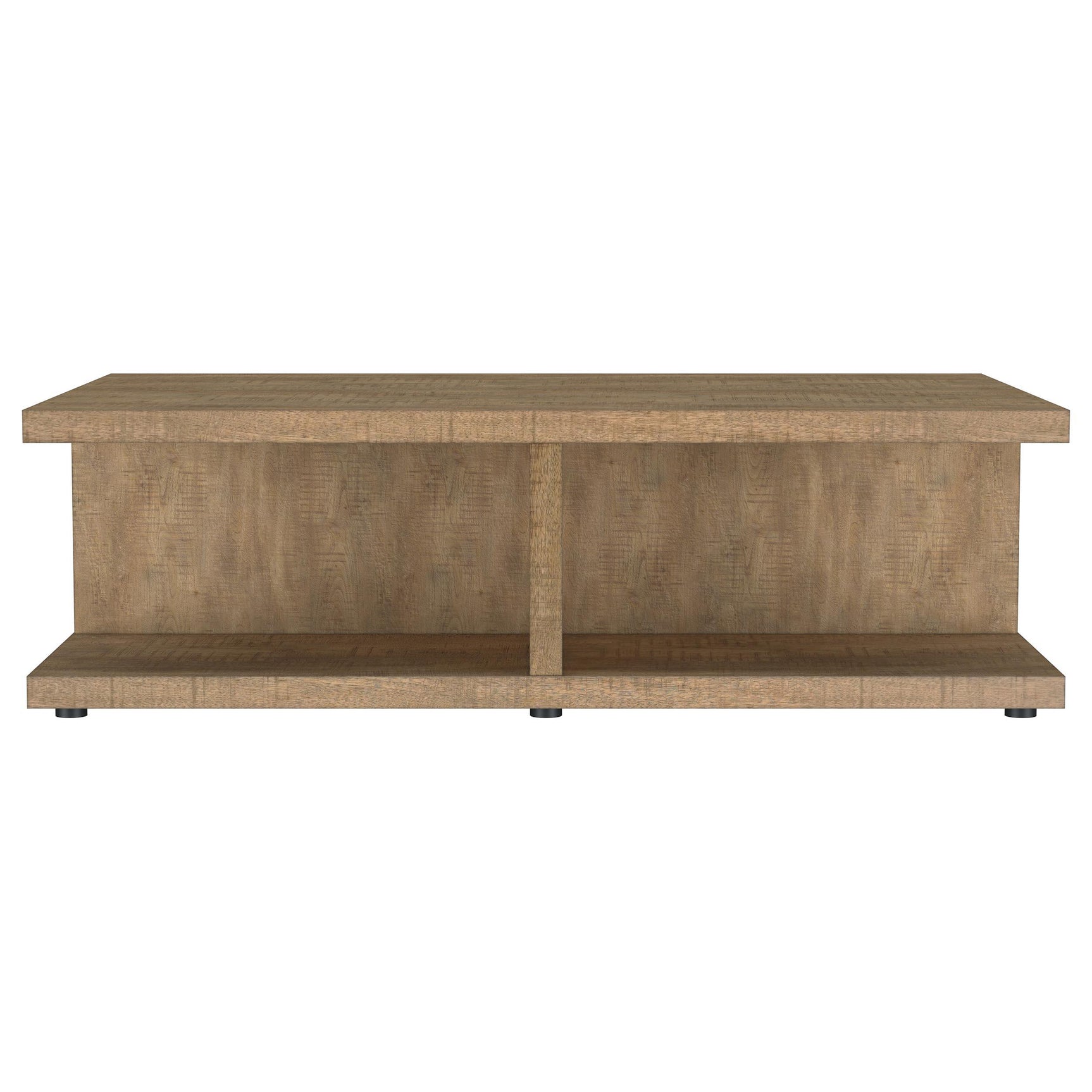 End table showcasing open design