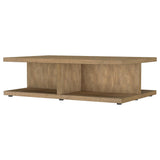 Close-up of mango finish on Cortona coffee table
