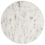 Side angle of Haven marble top side table