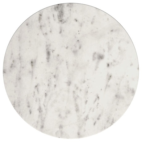 Matching coffee and end tables showing spacious marble surfaces
