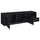 Open storage cubby in Murray TV stand
