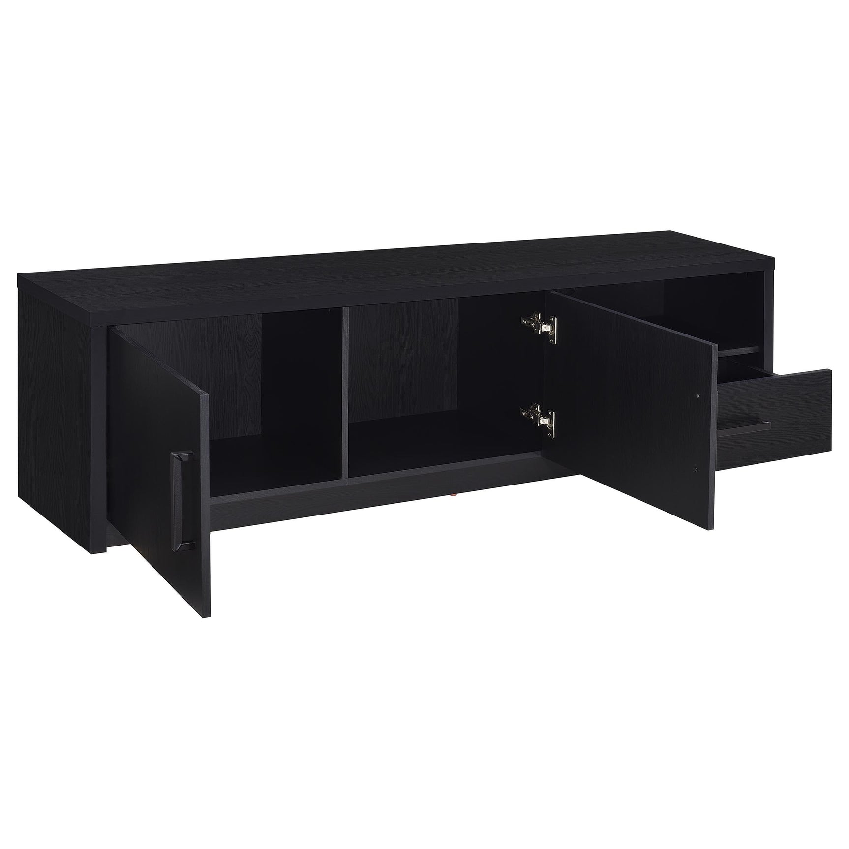 Open storage cubby in Murray TV stand