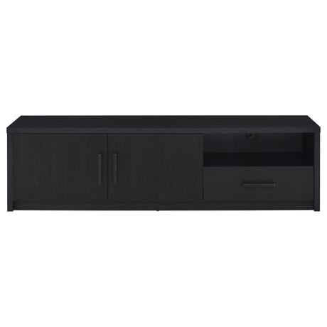 Closed doors of Murray media console