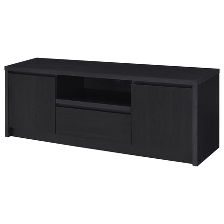 Winfield TV stand with a 65-inch TV setup