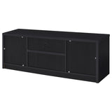 Open shelf with cable management in Winfield TV stand