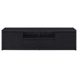 Entertainment center cable management holes detail