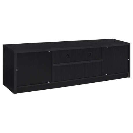 Black melamine veneer finish close-up