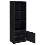 Close-up of black scratch-resistant melamine finish