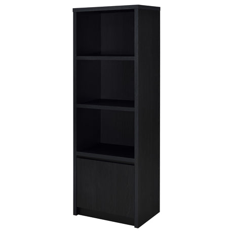 Top shelves of Winfield media tower with media devices