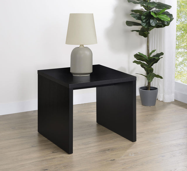 Knapp square side table showing top surface