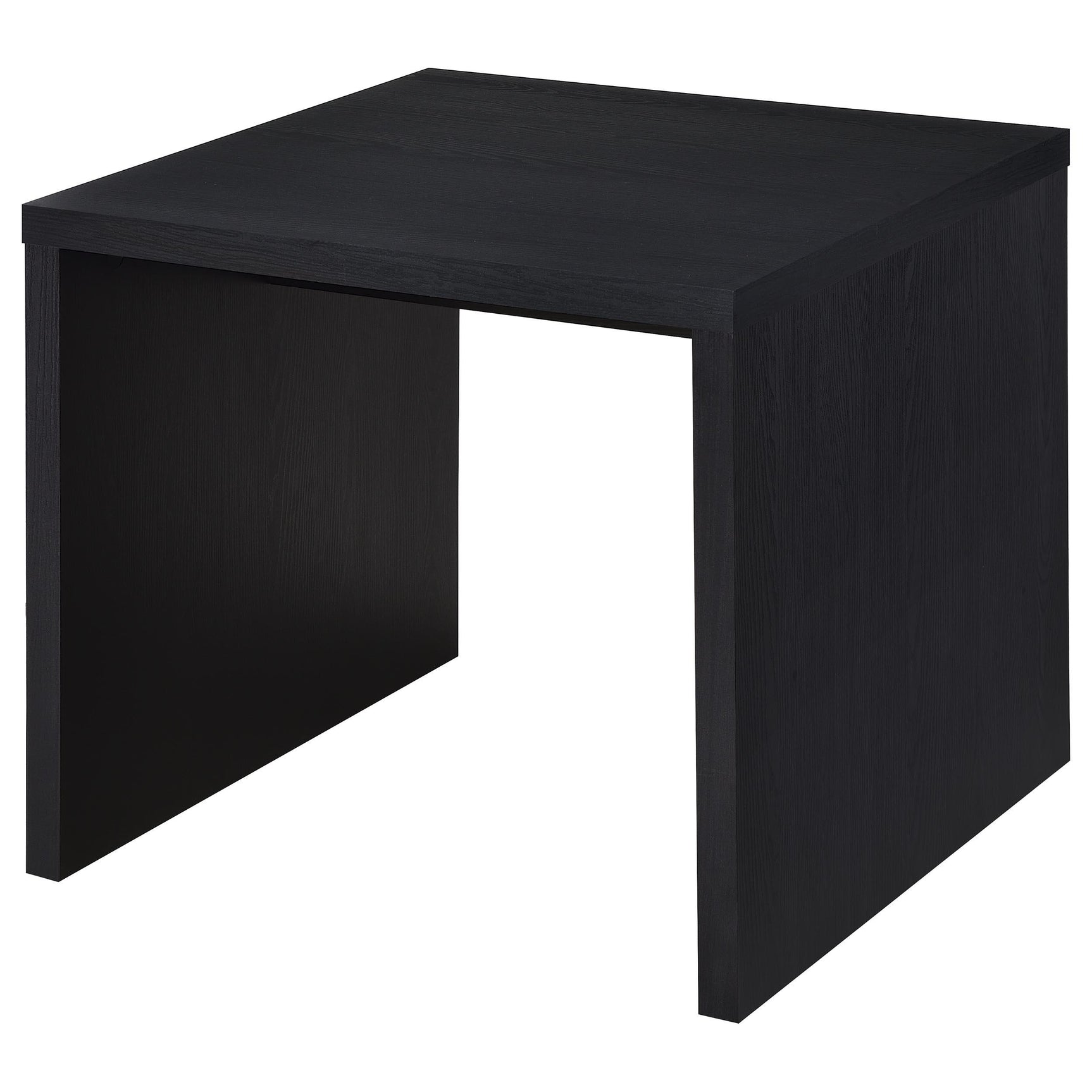 Close-up of melamine glossy finish on side table