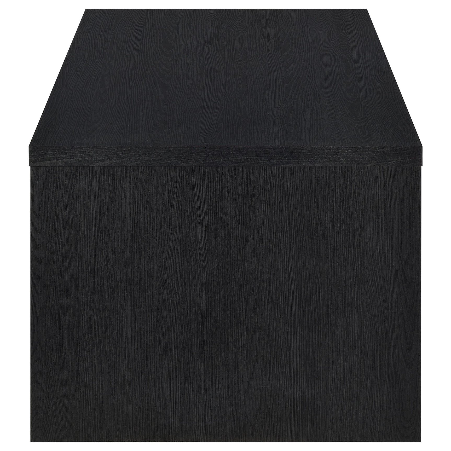 Knapp 2-piece lift top coffee table set in black, front angle