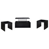 Knapp Lift Top Coffee Table showing open storage compartment