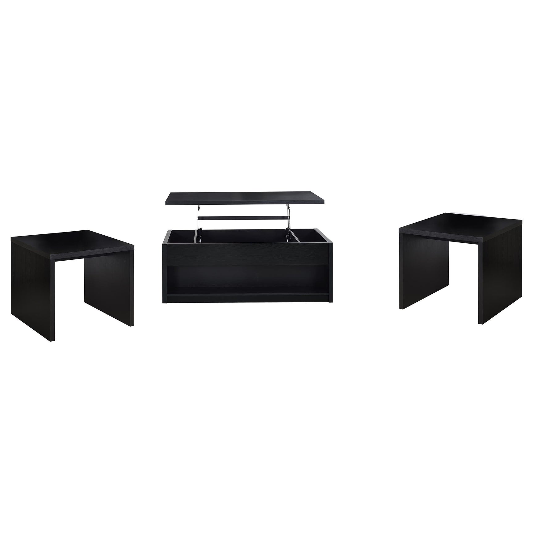 Knapp Lift Top Coffee Table showing open storage compartment