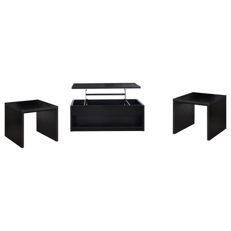 Knapp Lift Top Coffee Table showing open storage compartment