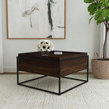 Close-up of mango wood grain on Fulton coffee table surface