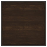 Side profile of Fulton dark brown square coffee table