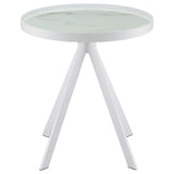 Briggs end side table angled from above