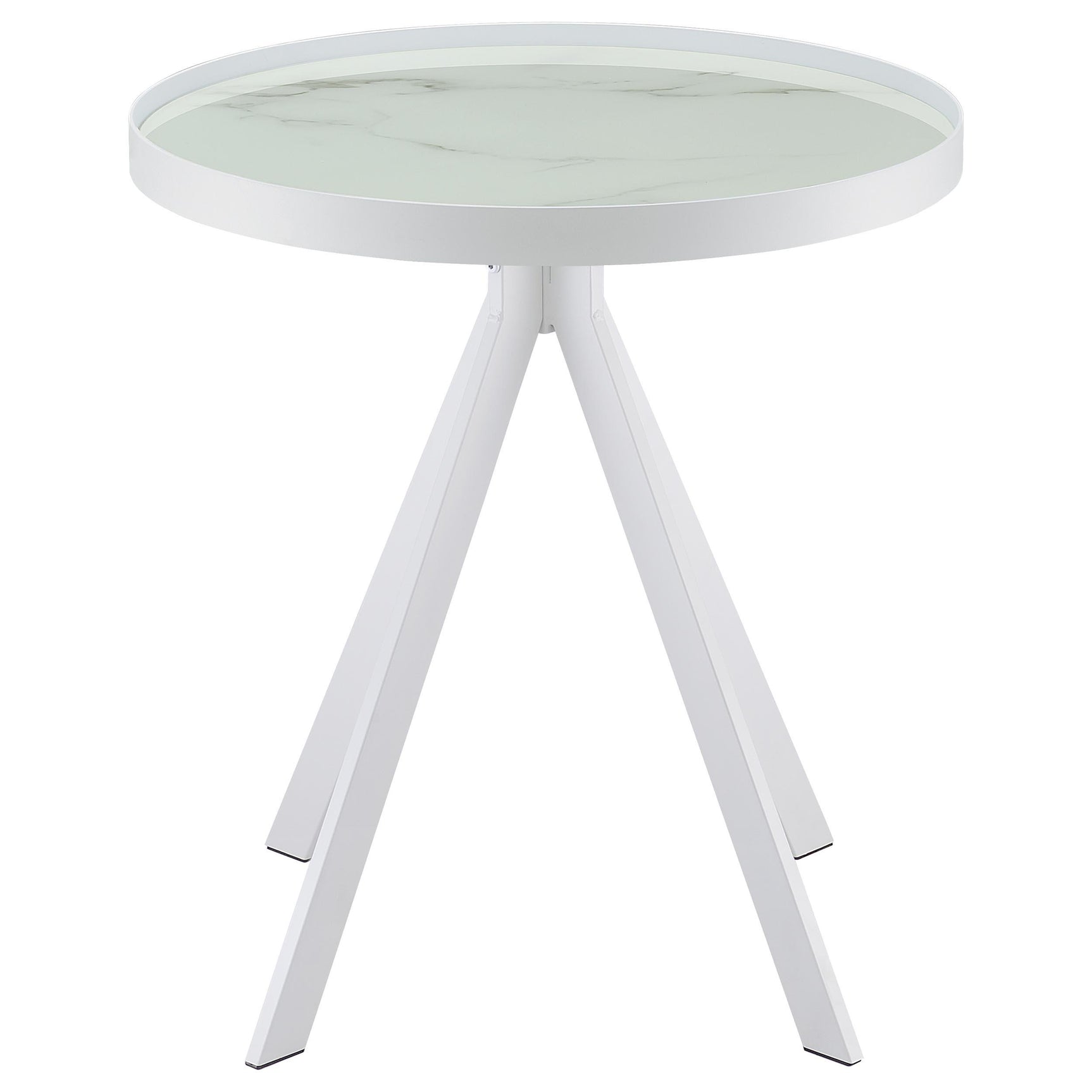 Briggs end side table angled from above
