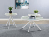 Briggs round end side table corner detail