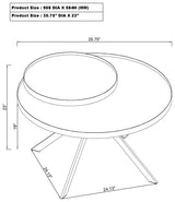 Briggs coffee and end table set styled in contemporary living room