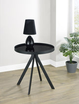 Briggs side table black metal frame front view