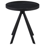 Briggs round end table showing leveler on legs