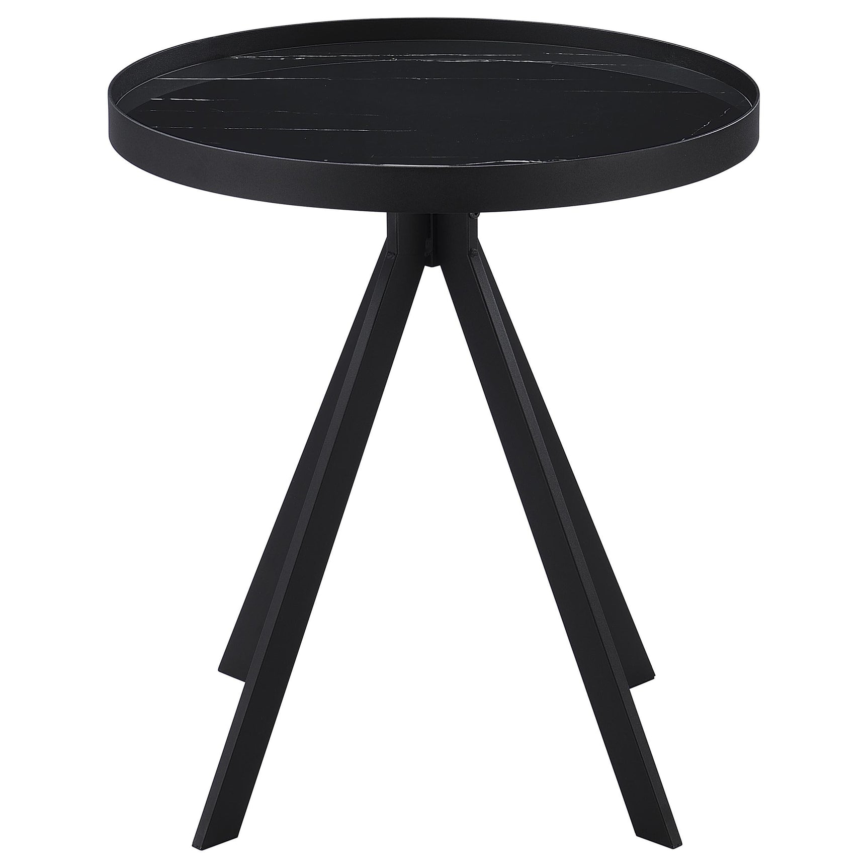 Briggs round end table showing leveler on legs