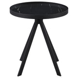 Briggs minimalist black metal round end table overall
