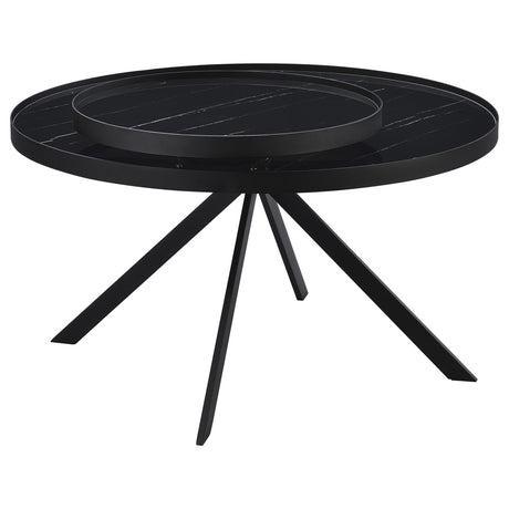 Briggs coffee table showing lower tier storage area